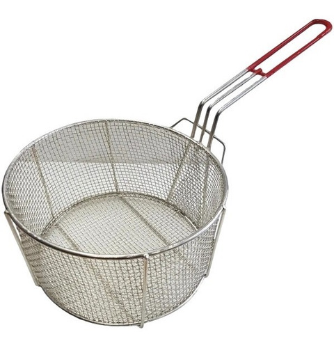 Canasto Freidor Redondo Alambre Estañado Para Cocina 30 Cm 