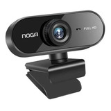 Webcam Camara Web Para Pc Full Hd 1080p Con Microfono Noga E Color Negro