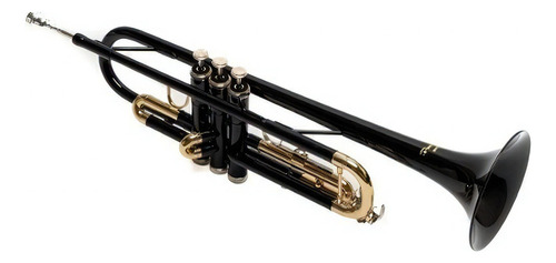 Trompeta Parquer Custom Si Bemol Metal Color Negro Estuche