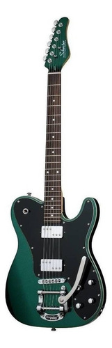 Guitarra Eléctrica Schecter Pt Fastback Ii B De Aliso Dark Emerald Green Con Diapasón De Palo De Rosa