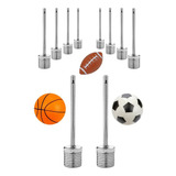 Set Picos X 5 Inflador Acero Premium Futbol Basket Voley 
