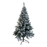 Árbol De Navidad Pino Estilo Nevado Navideño 1.90 M Color Blanco