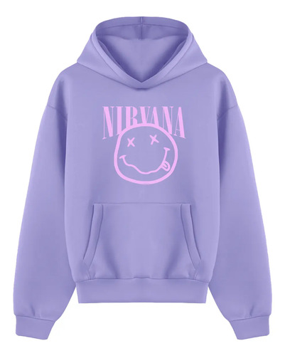 Sudadera Con Capucha Nirvana Kurt Rock 90s Moda Urbana