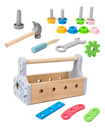 Juego De Herramientas De Madera Para Niños Pequeños, Kits