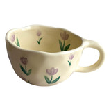 Taza De Cerámica Taza De Café Con Flor Taza De La Mañana