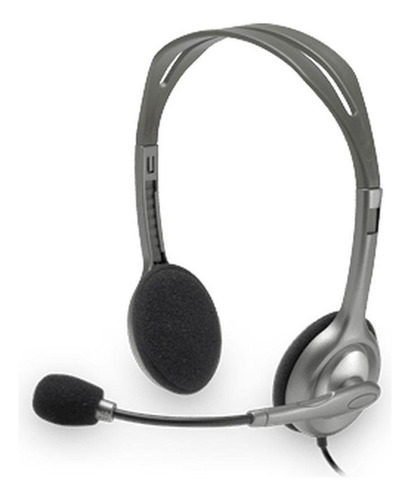 Audífonos Diadema H111 Stereo Headset Gris