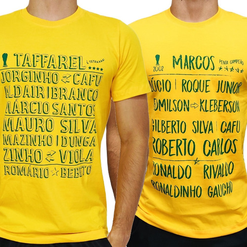 Kit 2 Camisas Brasil Escalações 1994 E 2002 Masculino