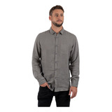 Lino Shirt Iron Gate Black Bubba