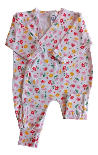 2 Peças Macacão Kimono Estampado Roupa Bebê Pijama Algodão