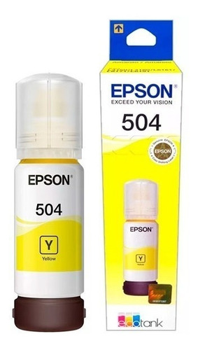 Botella Tinta Epson 504 Color T504 L4150 L4160 Wis