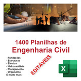 1.400 Planilhas De Engenharia Civil & Arquitetura+orçamento