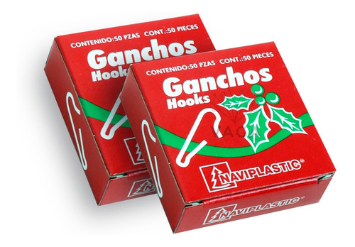 Ganchos Para Colgar Esferas Y Adornos Navideños 100 Pzas