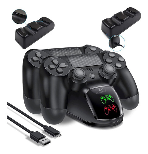 Cargador Controlador Mando Ps4 Estación De Carga P4,slim,pro