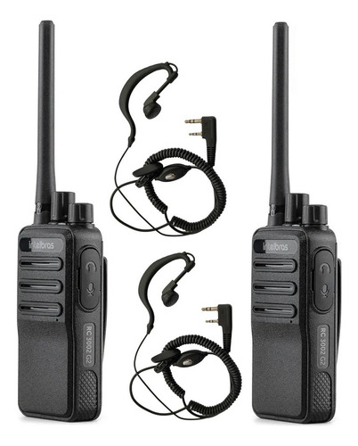 2 Rádios Comunicador Longo Alcance Intelbras Rc3002 +2 Fones De Cortesia