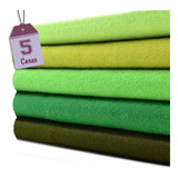 Kit De Feltro Tons De Verde (50x140) - 5 Cores