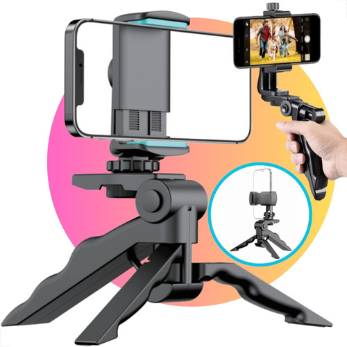 Pistola Tripé De Mesa Suporte Celular Kit Youtuber + Nfe