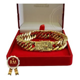 Pulseira 32g Grumet Duplo Personalizada De Ouro 18k  750 Oco