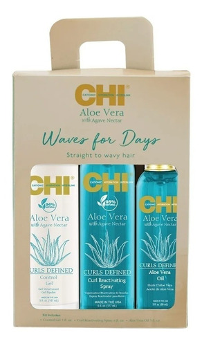 Chi Kit Aloe Vera Waves For Days Para Rizos Spray Gel Aceite