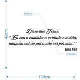 Adesivo De Parede Frases Bíblicas João 14:6 130cm Colante