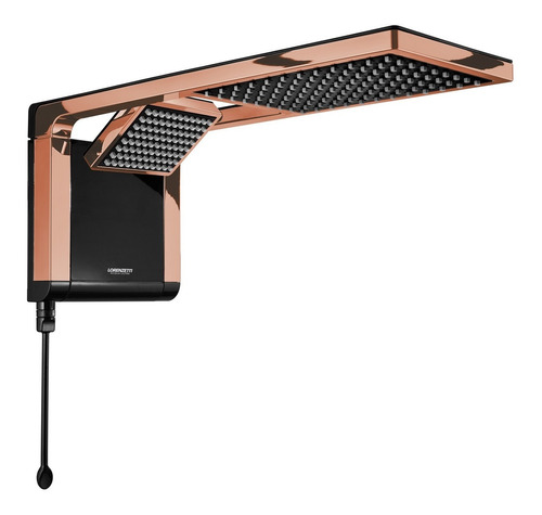 Chuveiro Lorenzetti Acqua Duo Preto Com Rose Gold 220v 7800w