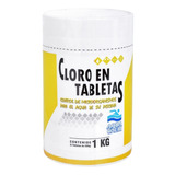 Cloro En Tabletas Para Piscinas 1 Kg Frascoaquachem Mod 16