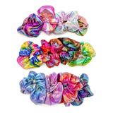 Colets Scrunchies Holográficos Gigantes Colores 12 Unidades 