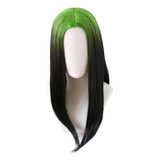 Peluca Para Cosplay De Anime Wigs, Larga, Color Negro Degrad