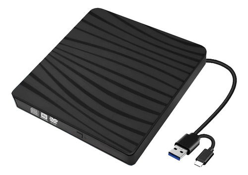 Yrrnae Unidad De Dvd Externa, Usb C/usb3.0 Puertos Duales C.