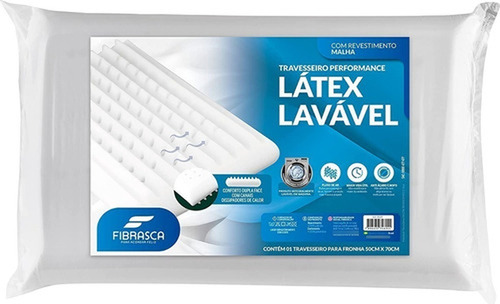 Kit 4 Travesseiro Látex Lavável Plus Sintético 50x70