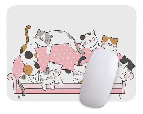 Mouse Pad Gato Gatito Arte De Animales - 17cm X 21cm D6