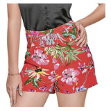 Short Con Cinturon Diseño Flores Dama Cklass 979-77