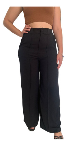 Calça Alfaitaria Pantalona Wide Leg Social Feminina Premium 