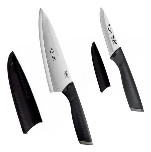 Juego Cuchillos Chef 15cm + Pelador 9cm T-fal Profesional