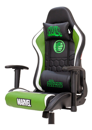 Cadeira Gamer Marvel Hulk Gaming Pro Reclinável Braço 3d