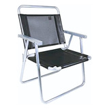 Cadeira De Praia E Pesca Alta Mor Conforto Em Aluminio 140kg