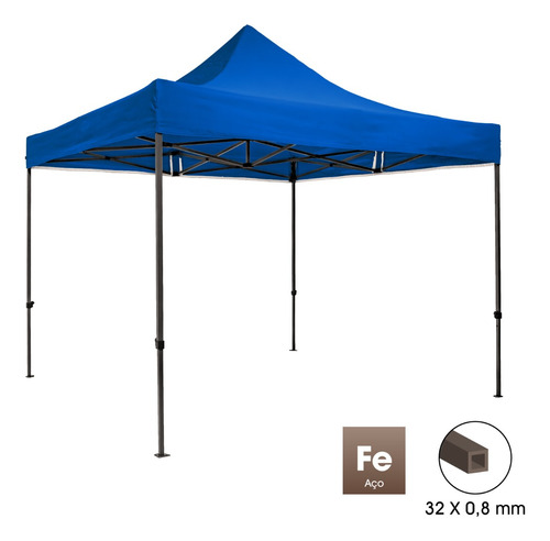 Tenda Sanfonada 3x3 Reforçada Gazebo Aço Carbono