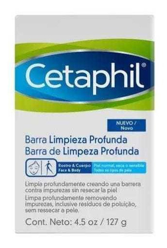 Barra Facial Limpiadora Cetaphil Dermo Control 127gr