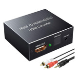 Convertidor De Audio Óptico Hdmi A Hdmi Y Spdif 4k