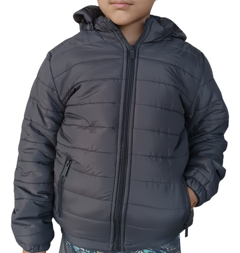 Jaqueta Masculina Infantil Bobojaco De Nylon Com Capuz Frio