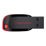 Pen Drive256gb Cruzer Blade  Leitura 100 Mb/s Preto