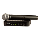 Sistema De Microfone Shure Blx24br/sm58-j10 Sem Fio De Mão 