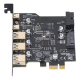 Tarjeta Usb Pcie De 5 Puertos Para 3.2 Gen 2 20 Gbps 3 Tipo