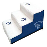 Escalera Para Perro O Gato Mascotas 3 Escalones Paws & Pals Color Azul Talle M