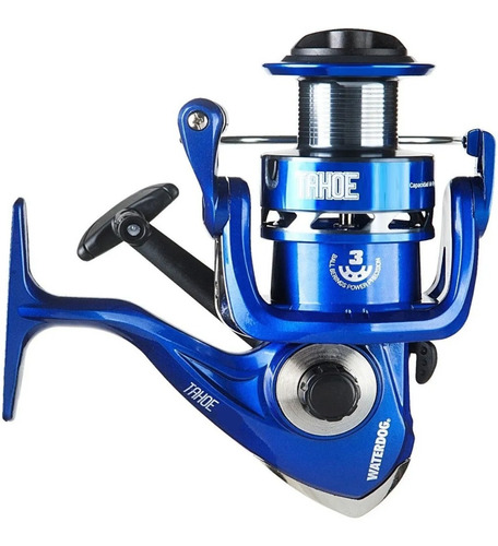 Reel Frontal Pesca Waterdog Tahoe 503 3 Ruleman Variada Rio Color Azul Lado De La Manija Derecho/izquierdo