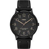 Reloj Timex Waterbury Tw2p95900 Color De La Malla Negro Color Del Bisel Negro Color Del Fondo Negro
