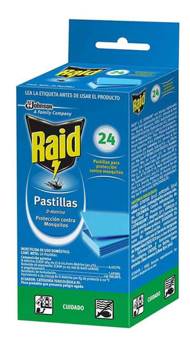 Insecticida Raid Pastillas 24und