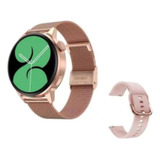 Smartwatch Dt No.1 Dt4+ 1.36  Caja  Rosa, Malla  Rosa De  Metal