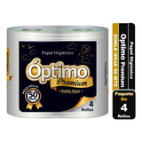 Papel Higiénico Optimo Premium 50 Metros Doble Hoja 4 Rollos