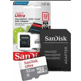Cartão Memória Sandisk Ultra 32gb 100mb/s Classe 10 Micro