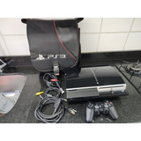 Sony Playstation 3 Ps3 Fat Lacrado Com Mochila Original 